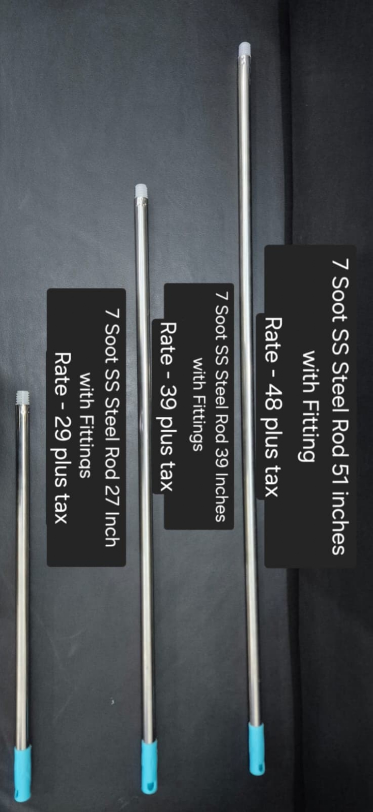 27 Inch SS Steel Rod with Fittings